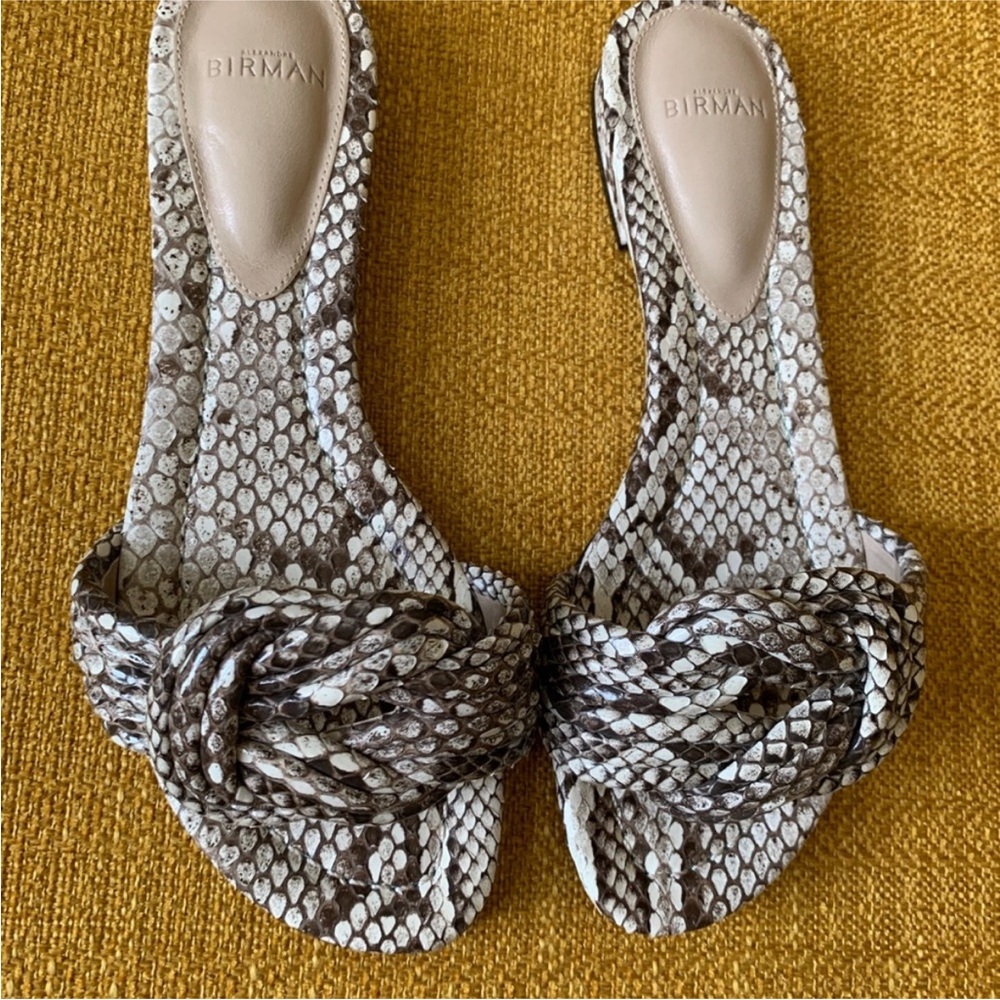 Alexandre Birman python Vicky Textured Sandals- lightly used, worn 3 times